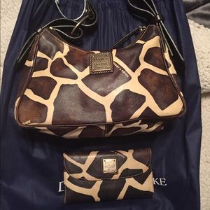 D&B retired giraffe print purse and wallet